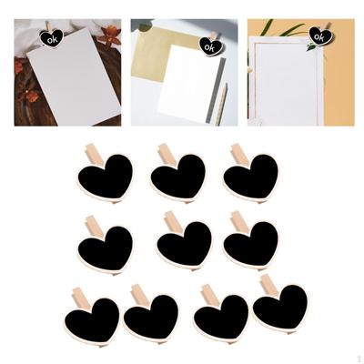 10Pcs/Set Little Heart Wooden Chalk Blackboard Chalkboard Wedding Notice Signs Venue