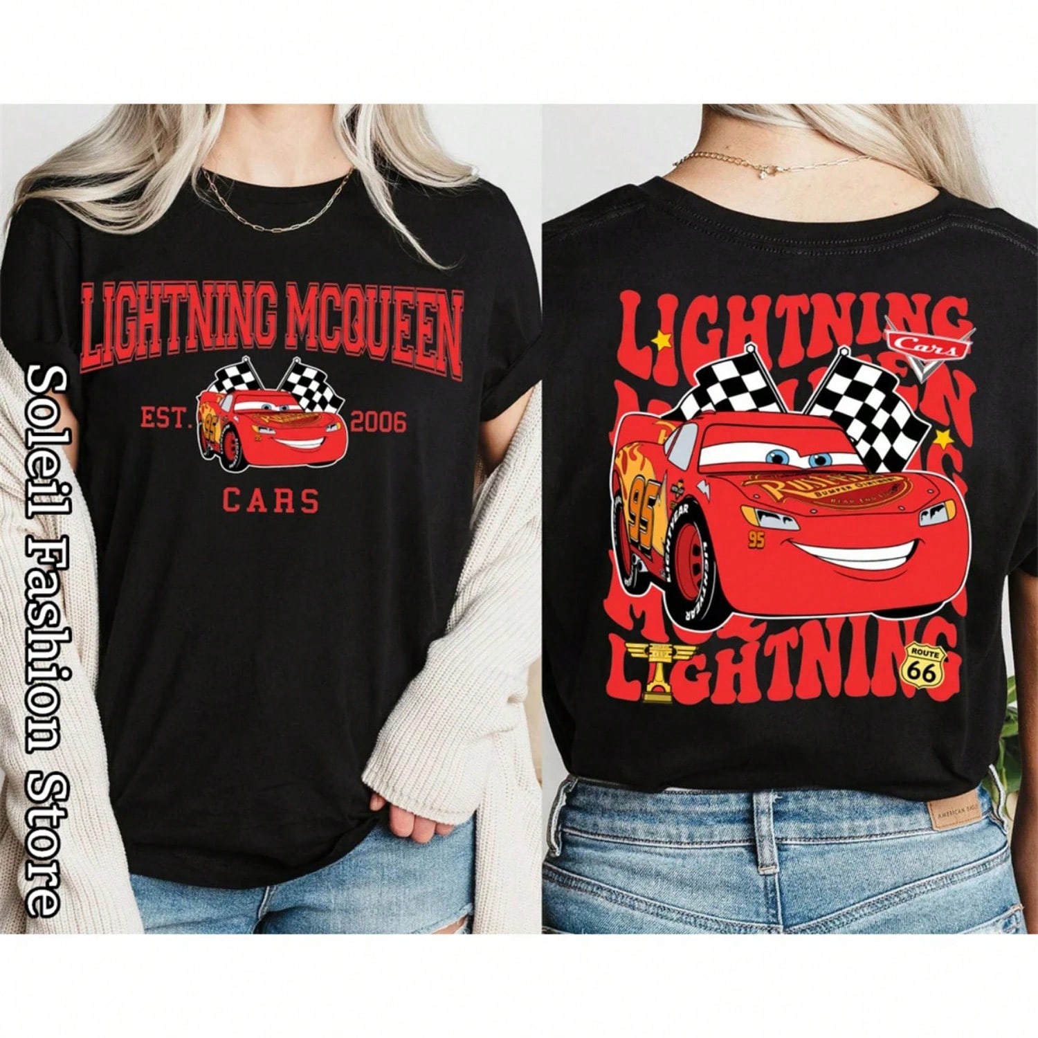 Pixar Cars  Cotton T-Shirt Wounisex Tops Tees Fashion Clothes Tow Mater Sally   Outfit S разноцветный
