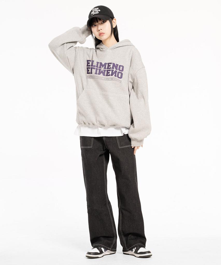 El Seoul Club Oversized Hoodie Gray (Purple)