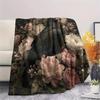 Adler und Vintage-Rosen, Muster Flanelldecke, Hohe Qualität, Bequem für alle Jahreszeiten, Heimdekoration, Wärme und Komfort, Perfekt für Geschenke.