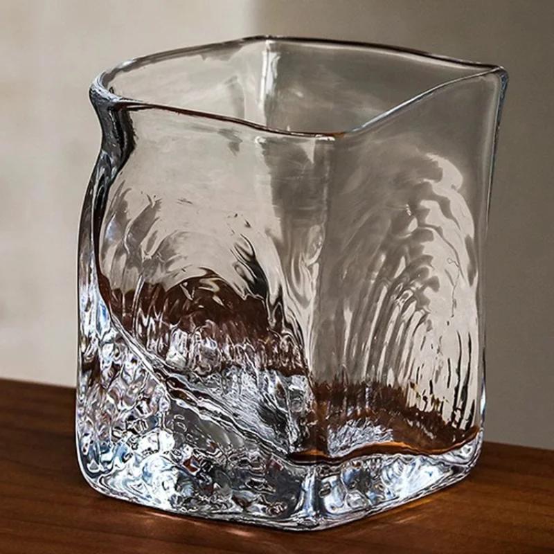 Delicacy Ocean Wave Shot Cup, Fashion, Simplicity, Home, Handwork, Creative Whiskey, Transparent Crystal Glass Cup, Shot Glass