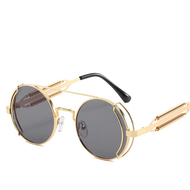 Metal Steampunk Sunglasses Men Women Fashion Round Glasses Brand Designer Vintage Sun Glasses High Quality Oculos De Sol UV400