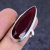 Natural Garnet Gemstone Handmade 925 Sterling Silver Jewelry Ring Size 7 M0H97