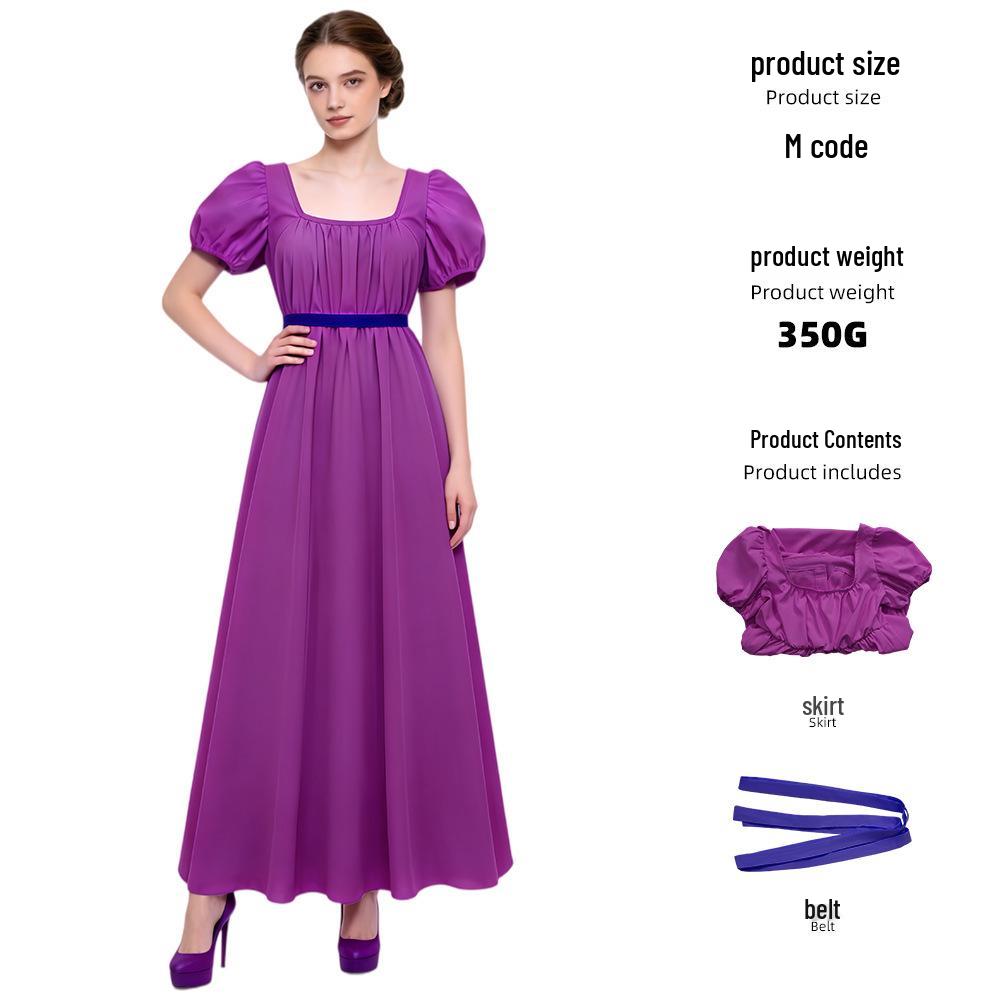 Bridgerton Regency Kleid: Hochtailliertes viktorianisches Kleid für Halloween & Teepartys