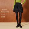 LEDIN Embroidered Rose Tiered Tulle Mini Skirt
