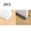 Commercial Grade Door Bottom Seal - Zero-Residue Grey/Black Weatherstrip with Quick-Rebound Core for Hotel/Office/Retail