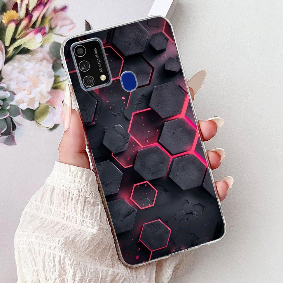 Cute Cat Caroon Cover For Samsung Galaxy A21s Case Soft Silicone Fundas Phone Cases For Samsung A 21s  A21s SM-A217F Full Bumper