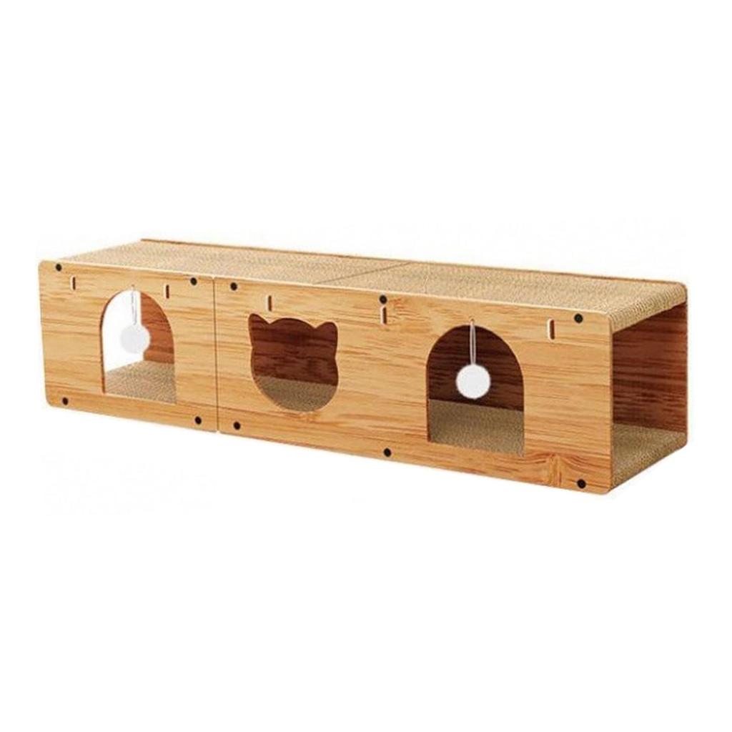 Tunnel with Scratch Pad And Interactive Ball for Home Cats