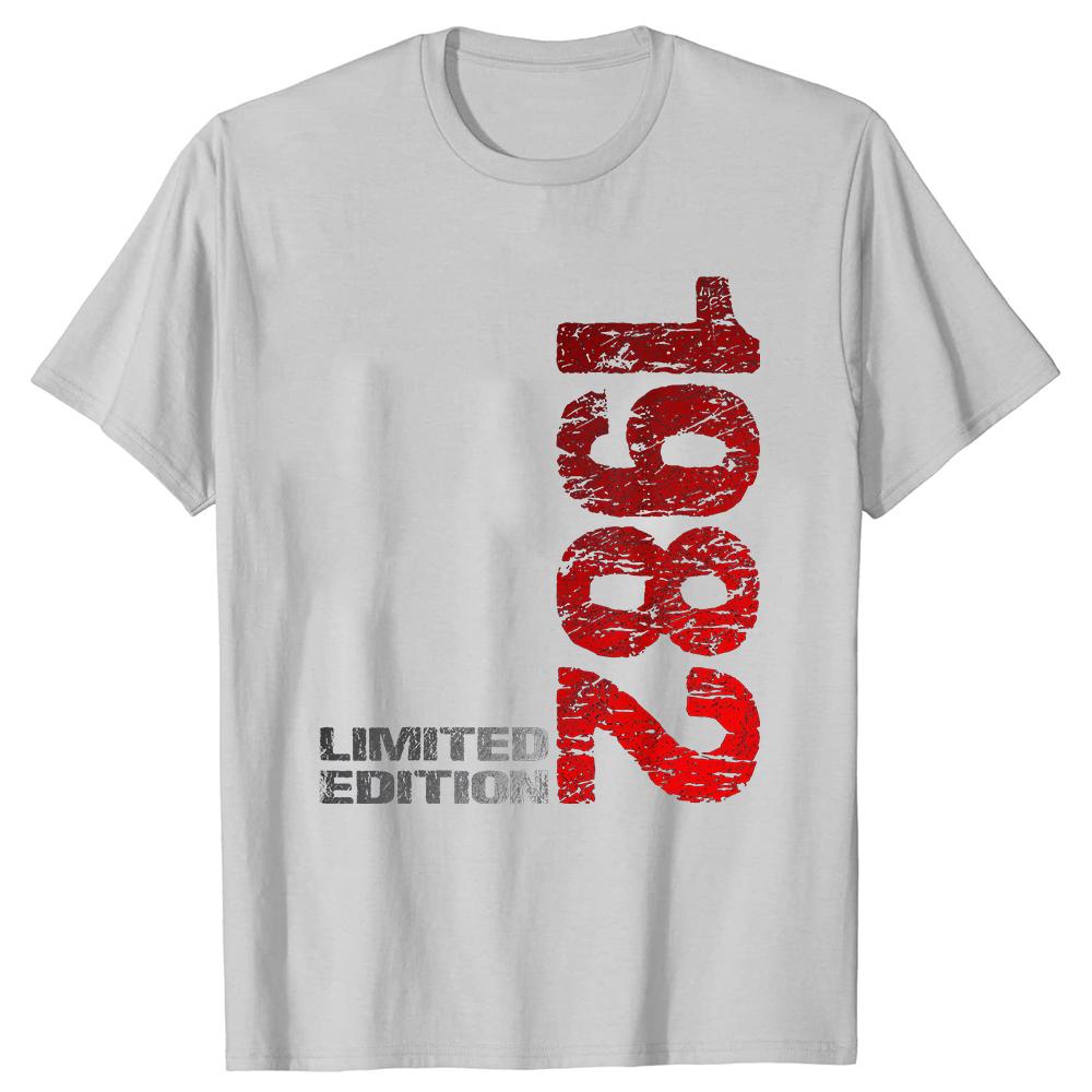 Limited Edition 1982 44th Birthday Born T Shirts Cotton Humor Streetwear Tee Shirt Short Sleeve Loose Clothing Unisex