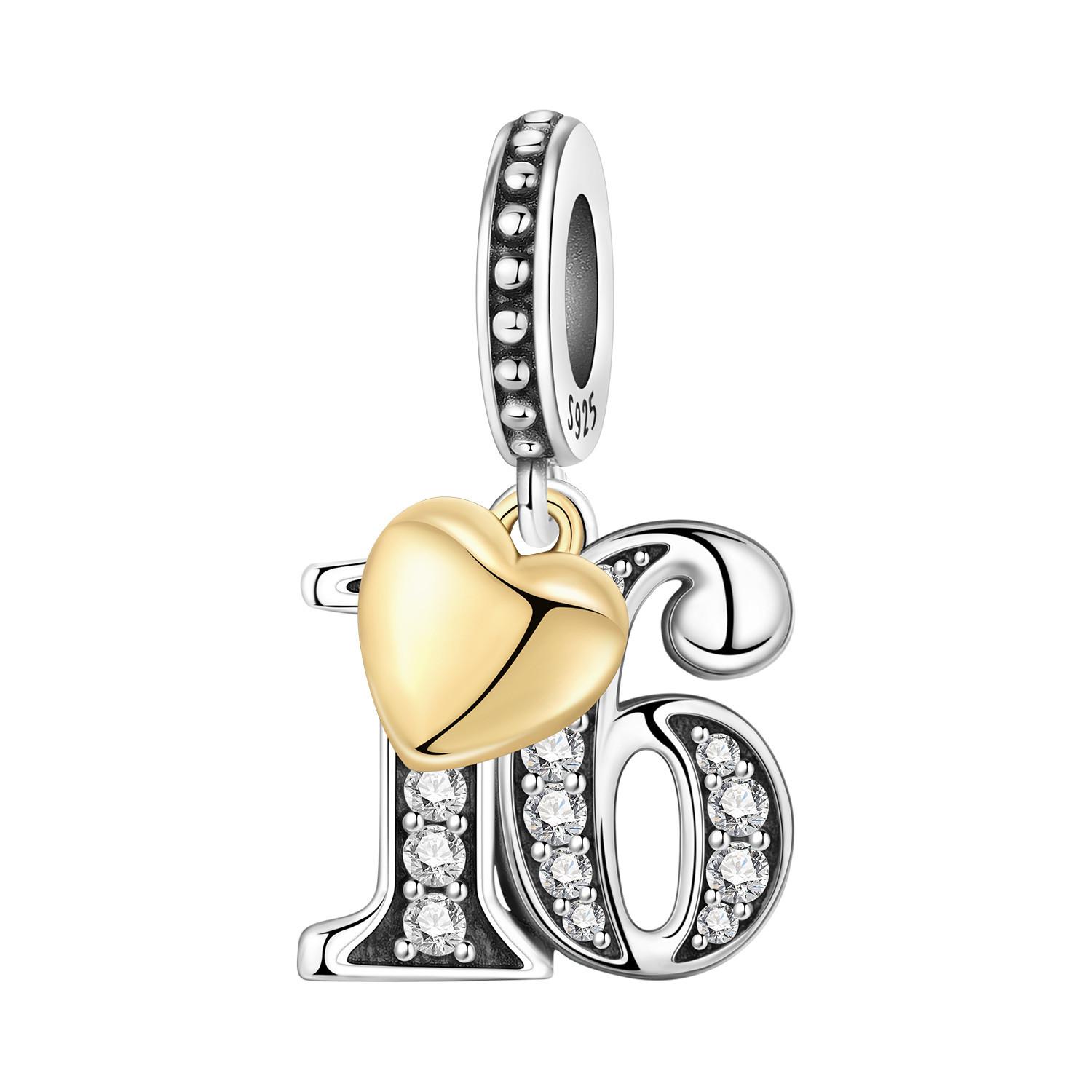 Cuivre Chanceux Nombre Anniversaire Anniversaire Mariage Breloque Perle d'Âge Pendentif Convient Bracelet Collier Bijoux faits main Cadeau