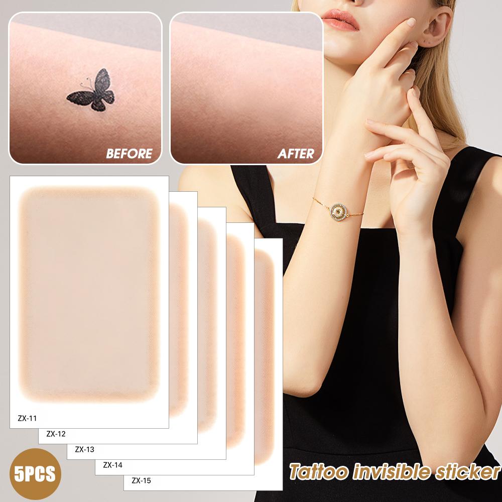 Waterproof Tattoo Sticker Ultra Thin Invisible Cover Flaw Birthmark Scar Temporary Concealing Tape Cover for Any Skin 5/10Pcs