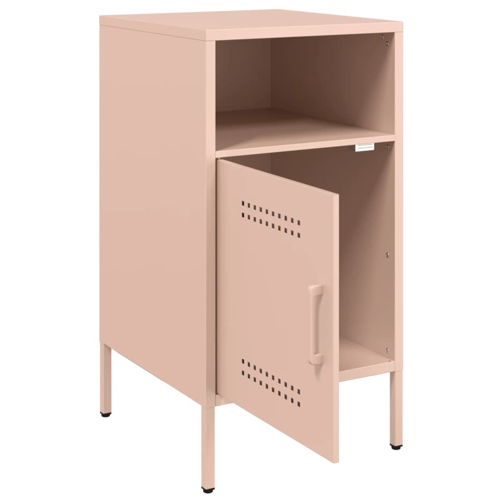 Nightstands 2 Pcs. Pink 36 X 39 X 68 Cm Steel