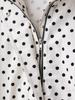 European American Women's Fashion Polka Dot Bubble Sleeve Jacket + Mini Shorts Set
