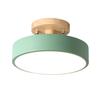 Flush Mount Ceiling Light Wooden Grain Modern Super Bright Living Room Bedroom Kitchen Balcony Hallway Round Ceiling Lamp Fixture Decoration