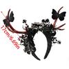 Gothic Antler Horn Cosplay Party Cartoon Cosplay Halloween Cartoon Role Play Costume Proms Party Live Show Headwear