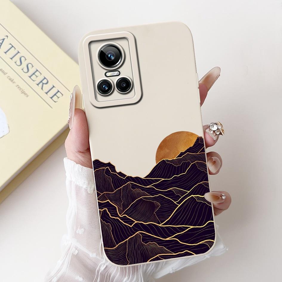 For Realme GT Neo 3 Case RMX3561 RMX3560 Shockproof Cover Fashion Tulip Soft Silicone Matte Phone Cases For Realme GT Neo3 Coque