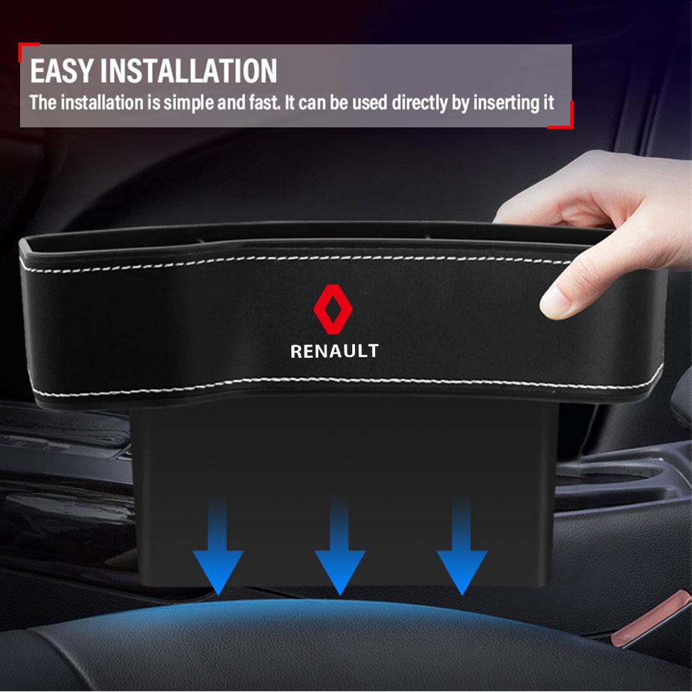 Multifunctional Car Seat Crevice Storage Box Auto Accessorie For Renault Megane 2 Clio 4 Captur Radio Logan Duster Laguna DaciaO