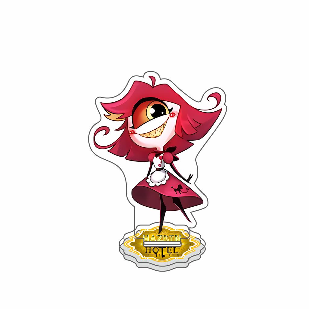 Anime Figure Hazbin Hotel Charlie Morningstar Vaggie Alastor Acrylic figure stand Desktop ornament Festival keychain