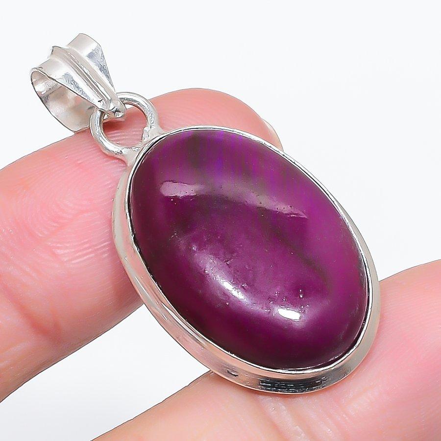 

Natural Pink Labradorite Gemstone 925 Sterling Silver Jewelry Pendant 1.65 K4C24