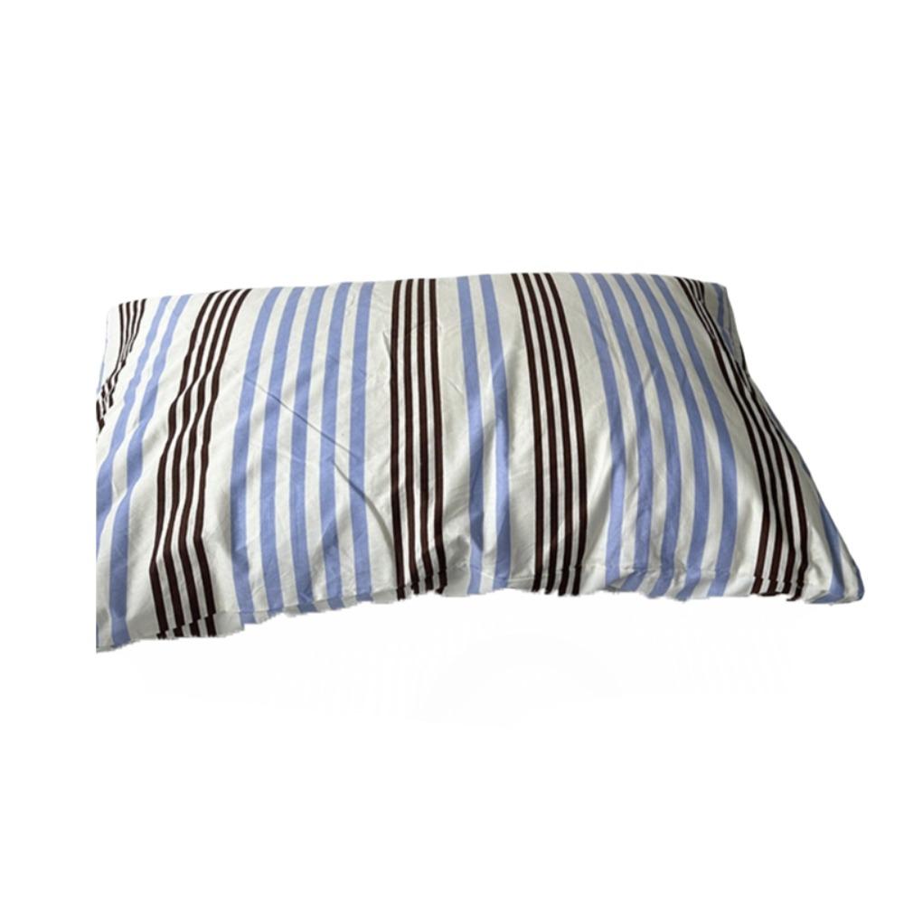 Rectangle Stripe Pattern Single Pillowcase Envelope Opening Design Bed Pillowslip Guesthouse