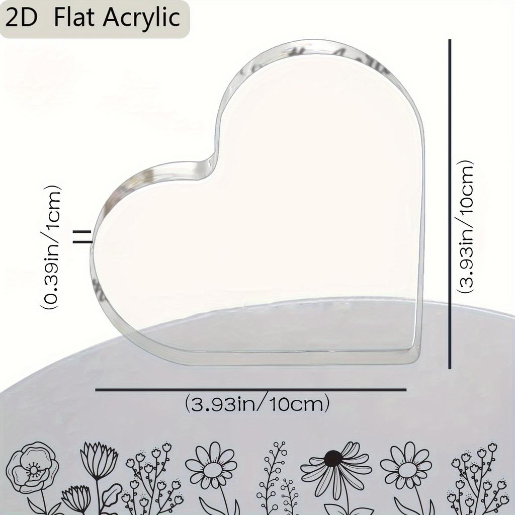 2D Flat Acrylic Mother's Day Birthday Decoration, Indoor and Outdoor Decoration - No Battery/electricity Required, Free Day Decoration, Shop Dec
