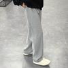 American Heavy Casual Trousers Boys Spring and Summer New Loose Straight Pants Drape Men's Sports Wide-leg Sweatpants