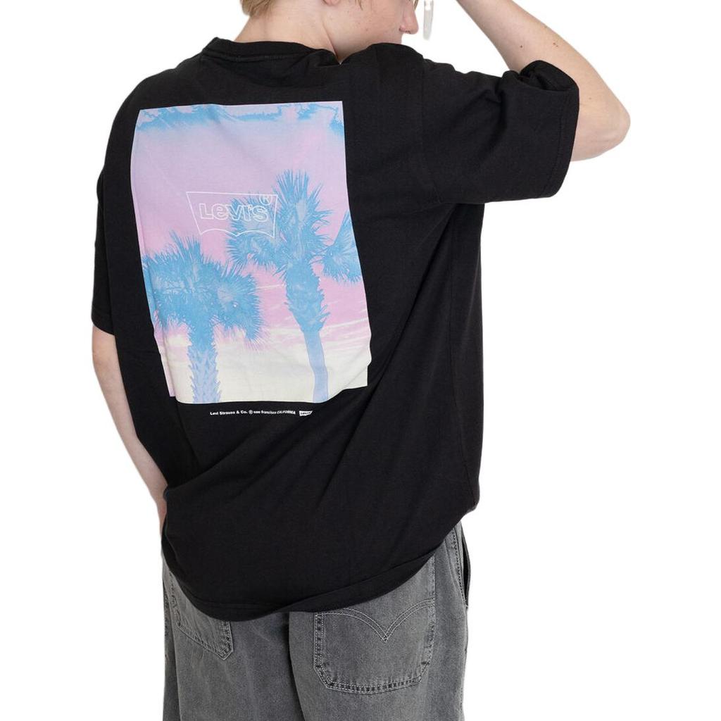 Levis Solid Color Casual T-Shirt Men Tops Black 16143-0648