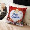 Snowman and Christmas Tree Personalized picture text home decorative pillows Household Gifts 45x45cm