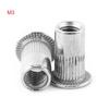 M3-M8 Flat Head Threaded Blind Rivet Nut Insert Nutsert Screw Stainless Steel(M3)