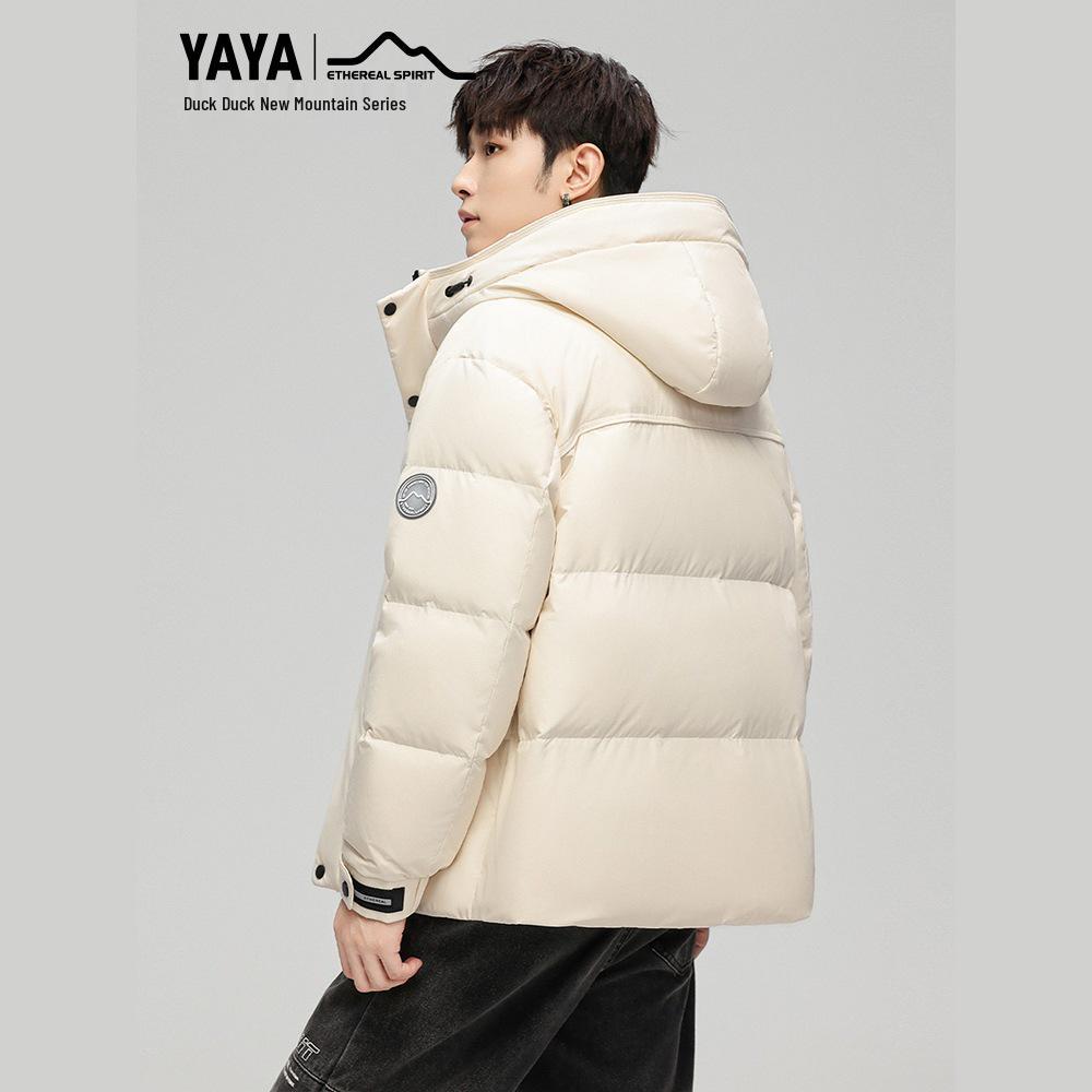 Men's Yaya Hooded Down Jacket 2026: New Autumn/Winter Fashion Warm Outerwear
