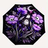1pc Skeleton Ghost Flower Automatic Open/CloseUmbrella-CuteUmbrella with Cute Design, Portable 3-Fold Compact Umbrella for Men & Women, Vale
