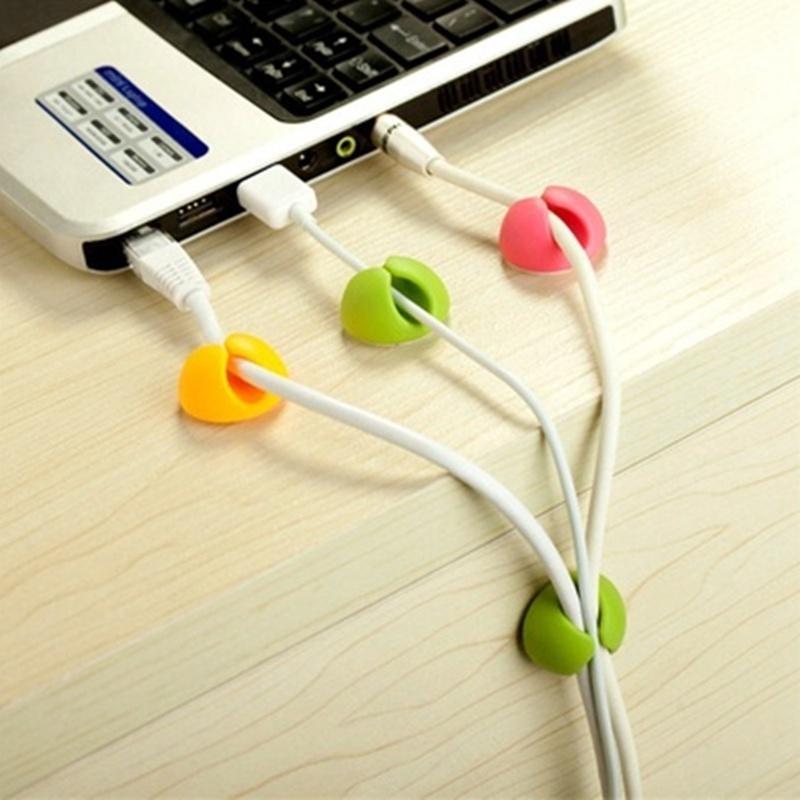 Cable Organizer Clip Electric Wire Fixed Clamp Random Color