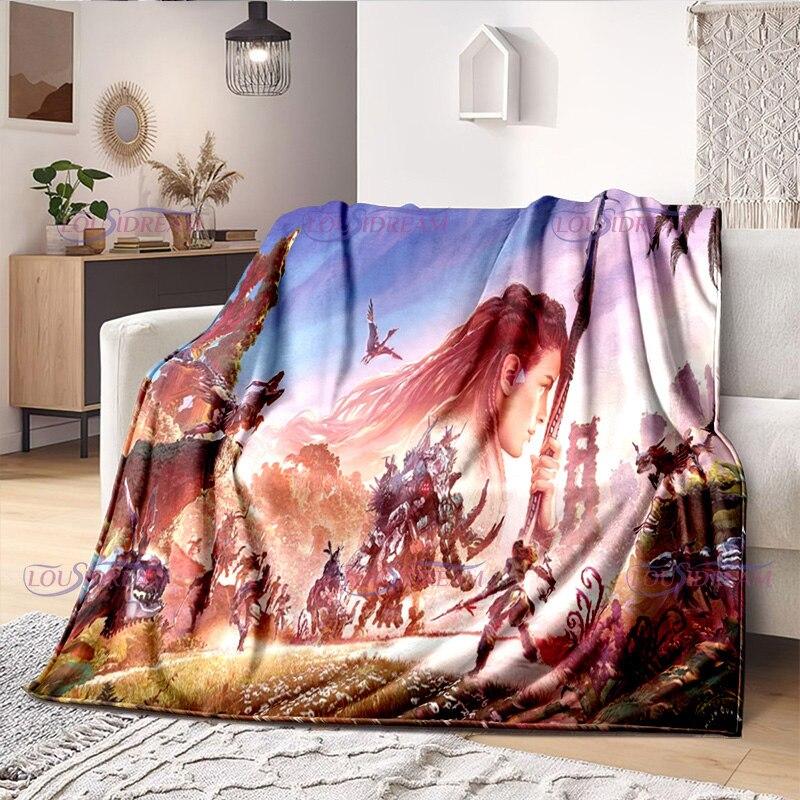 Deka pre milovníkov hier Horizon Zero Dawn Gaming Throw Deka Fleecová deka Deka pre dospelých a deti Prikrývka pre hráčov Darčeky