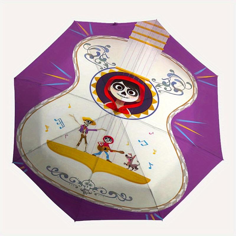 1pc CoCo Automatic Folding Umbrella: Compact 8 Bone Design Cartoon Outdoor Travel Companion, Business Umbrella, Christmas Valentine's Day Bi