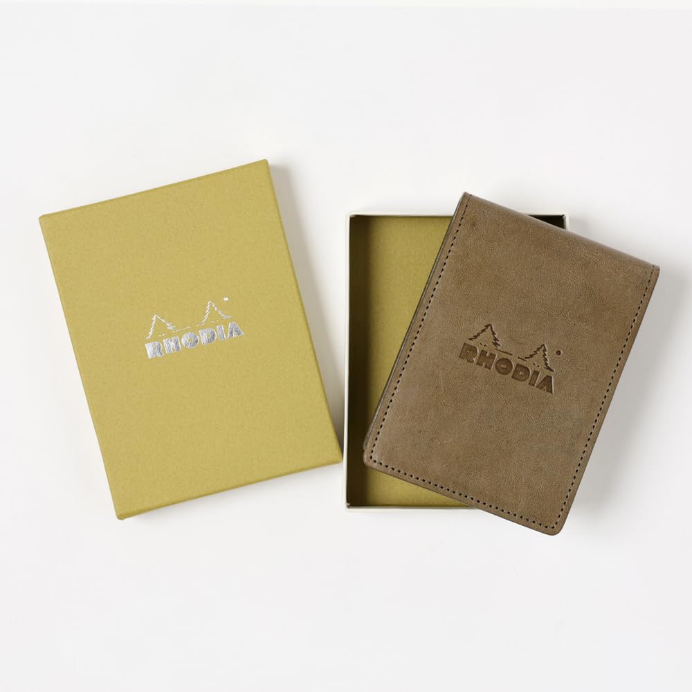 RHODIA Mini System Organizer x 8 Ring Diameter 11 Chic Khaki cf11ogz01kh 3-Hole (11 cm, mm, Cowhide)