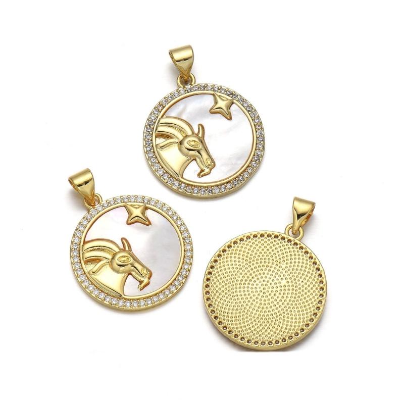 Handmade Jewelry Making Delights Constellations Copper Charm Constellations Pendants Present for Crafting Enthusiasts