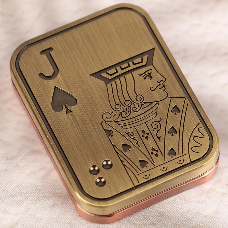 Slider Poker A K Metal Push Card Edc  Spinners Antistress Papa Decompression Hand Spinner Stress Relief Toys