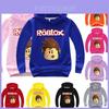 Kinder Roblox Cartoon Print Hoodie Pullover Langarm Bequem Oberteil Für Kinder