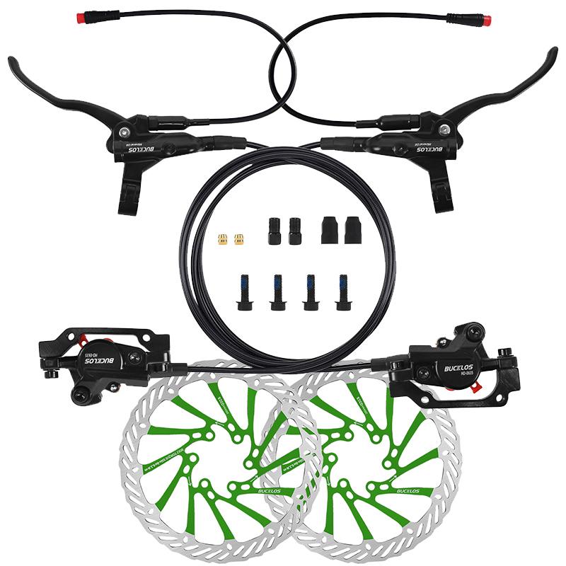 BUCKLOS E-Bike Hydraulic Disc Brake Electric Scooter Folding Bike Disc Brake 2Pin Power Off Electric Bicycle Hydraulic Brakes