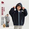 Boys Kids Hooded Zip Up Antibacterial Casual Sweatshirt Jacket