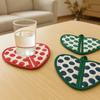 2pcs Heart-shaped Heat Insulation Pad Polka Dot Oven Mitts Anti-scalding Gloves  Oven Use