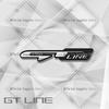 EEJQ9 Zinc Alloy Blue GT Line Badge Car Trunk Emblem 3D Grille Sticker For Kia Ceed Sportage Picanto Stonic Optima K5 Hyundai Peugeot