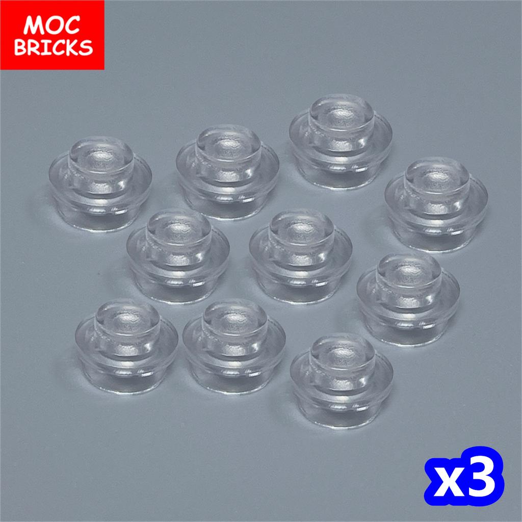 30 pezzi/lotto Mattoncini MOC Piatto Trasparente Rotondo 1x1 Scena Lago Oceano Fiume 30057 4073 Giocattoli Educativi da Costruzione Regalo per Bambini