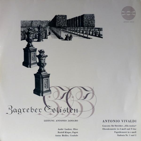 

LP Record ZAGREBAKI SOLISTI ANTONIO JANIGRO Concerto for Strings Alla Rustica AVRS6051 Amadeo Austria Classical Used