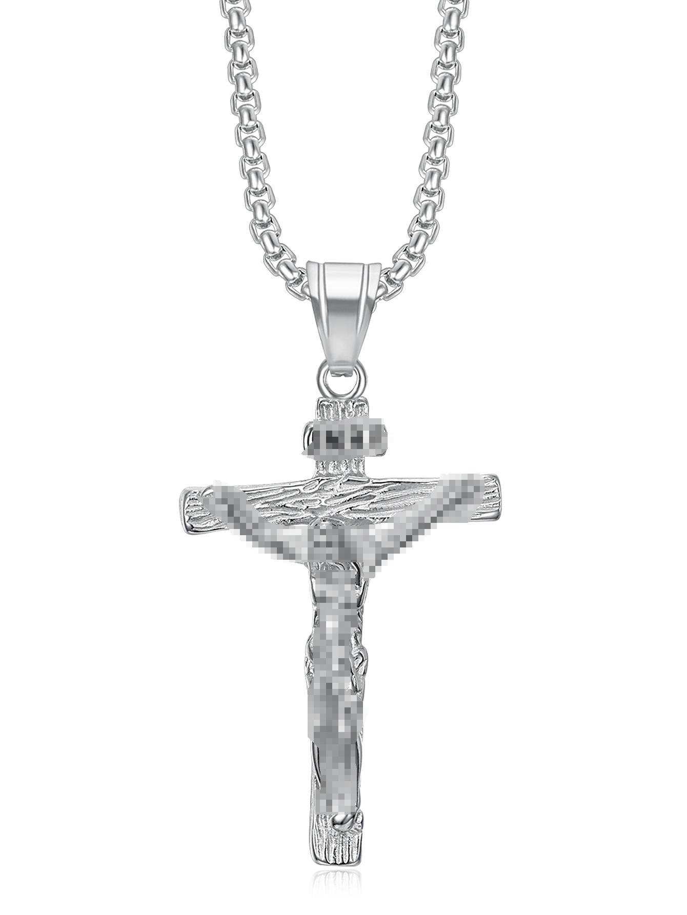 

Унисекс Панк Ожерелье с Крестом из Титановой Стали - Невыцветающий Хип-Хоп Кулон