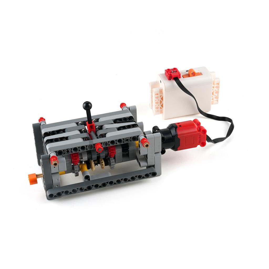 Cambio a 5 Marce con Retromarcia Kit Fai da Te Ingranaggi a Particelle Piccole Modello di Trasmissione Manuale Set di Blocchi da Costruzione Educativi