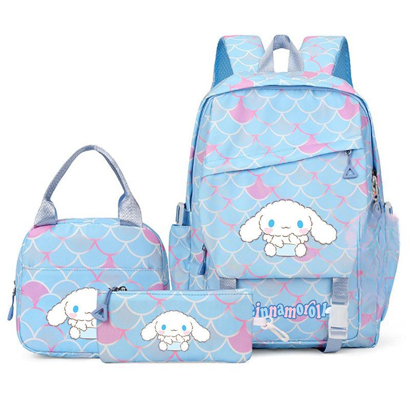3-delige Schoolrugzakset voor Studenten Grote Capaciteit Oxford Stof Schooltas met Schouderband en Etui 3 piece set