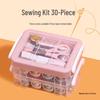 Three-Layer Sewing Kit: 30 Storage Box with Needle, Thread & Mending Tools, High Portability & Large Size for Handmade Projects.