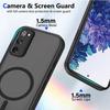 KEYSION Magnetický obal na telefon pro Samsung S20 FE S21 FE Silikon+PC Matný Průsvitný Čirý Nárazuvzdorný kryt pro Galaxy S21 S20 FE 5G