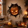 Easy Wall Decor Halloween Break-in 3D Decals, Illusion Effect Spooky Breaking Through Stickers for Theme Parties Sticker, Horror Ghost Witch